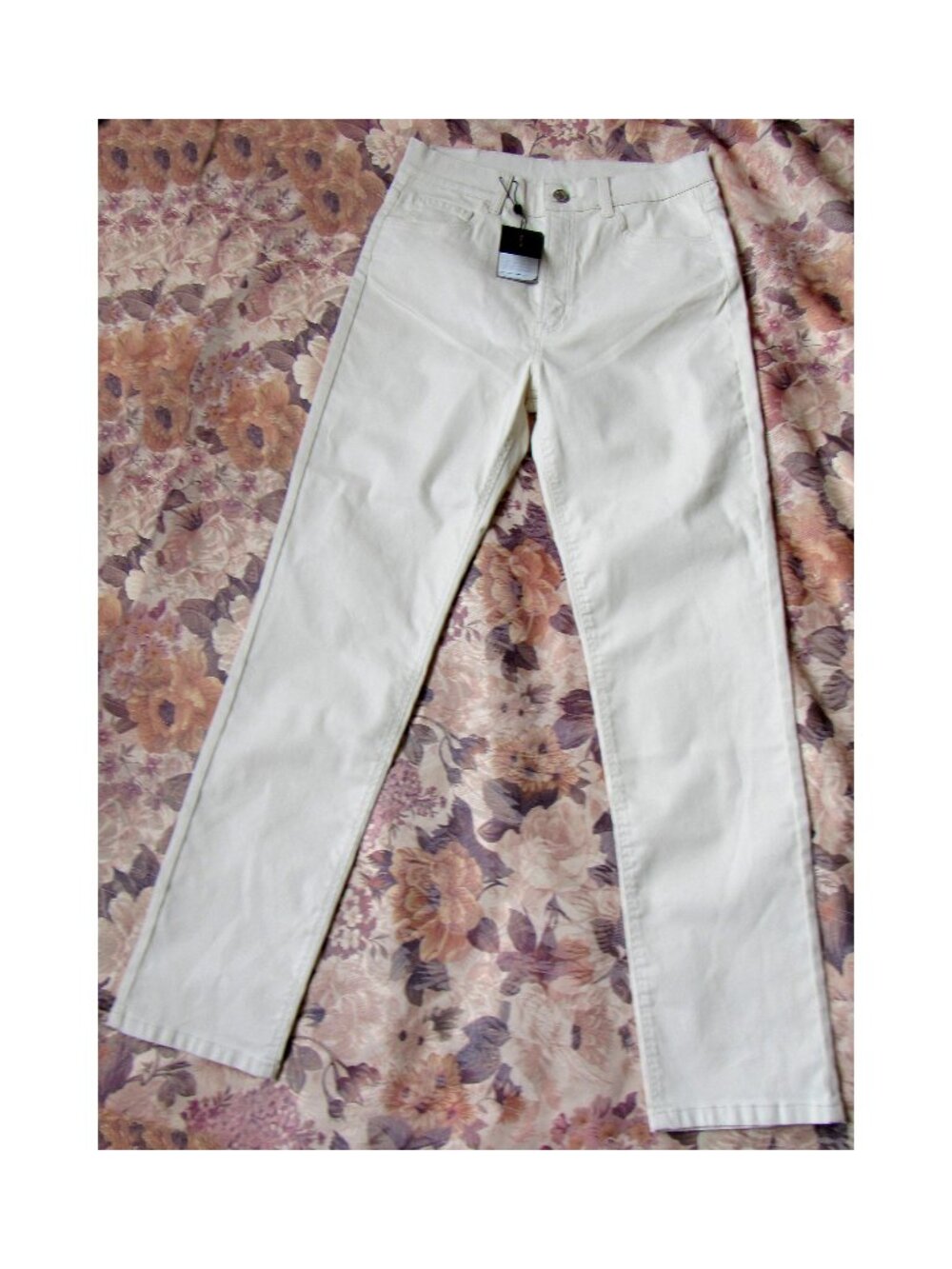 Massimo Dutti Beige Pants, sz. 8, made in Morocco, Cotton